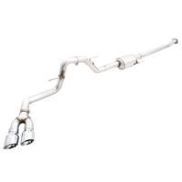 AWE 0FG 21+ Ford F150 Dual Side Exit Cat-Back Exhaust- 4.5in Chrome Silver Tips