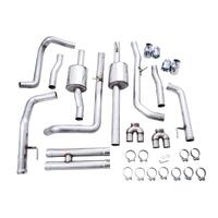 AWE Tuning 4th Gen GM 1500 6.2L 0FG Catback Split Rear Exit (w/ Bumper Cutouts) - Quad Chrome Tips