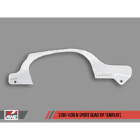 AWE Tuning BMW F3X 328i M Sport Quad Tip Marking Template