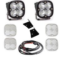 Baja Designs 07-18 Jeep Wrangler JK Squadron Pro Spot A-Pillar Kit LED Light Pods - White