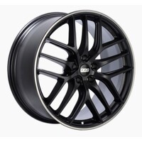 BBS CC-R 20x9 5x120 ET25 Satin Black Polished Rim Protector Wheel -82mm PFS/Clip Required