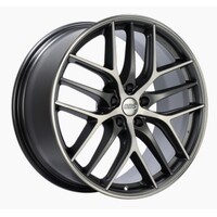 BBS CC-R 20x9 5x114.3 ET32 Satin Graphite Diamond Cut Polished Rim Protector Wheel -82mm PFS Req.