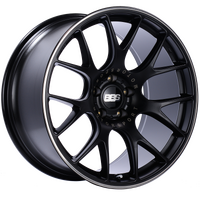 BBS CH-R 20x10.5 5x120 ET24 Satin Black Polished Rim Protector Wheel -82mm PFS/Clip Required