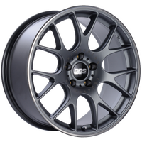 BBS CH-R 19x9.5 5x120 ET35 Satin Titanium Polished Rim Protector Wheel -82mm PFS/Clip Required