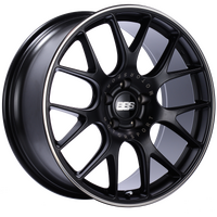 BBS CH-R 20x9 5x120 ET29 Satin Black Polished Rim Protector Wheel -82mm PFS/Clip Required