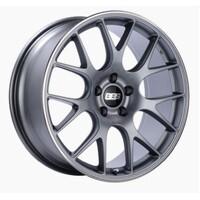 BBS CH-R 20x10.5 5x120 ET35 Satin Titanium Polished Rim Protector Wheel -82mm PFS/Clip Required