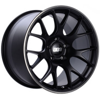 BBS CH-R 20x8 5x120 ET36 Satin Black Polished Rim Protector Wheel -82mm PFS/Clip Required