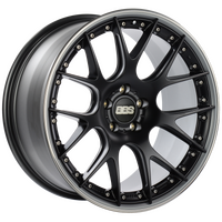 BBS CH-RII 21x10.5 5x120 ET35 Satin Black Center Platinum Lip SS Rim Prot Wheel -82mm PFS/Clip Req