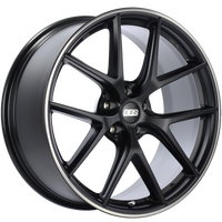 BBS CI-R 20x9.5 5x120 ET40 Satin Black Polished Rim Protector Wheel -82mm PFS/Clip Required