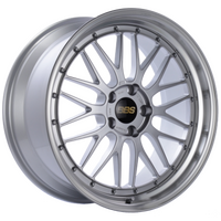 BBS LM 18x10 5x114.3 ET20 Diamond Silver Center Diamond Cut Lip Wheel - 82mm PFS/Clip Required