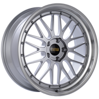 BBS LM 19x8.5 5x120 ET32 Diamond Silver Center Diamond Cut Lip Wheel -82mm PFS/Clip Required