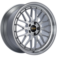 BBS LM 19x9 5x112 ET42 Diamond Silver Center Diamond Cut Lip Wheel -82mm PFS/Clip Required