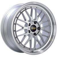 BBS LM 20x10 5x120 ET45 Diamond Silver Center Diamond Cut Lip Wheel -82mm PFS/Clip Required