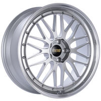 BBS LM 21x9 5x120 ET32 Diamond Silver Center Diamond Cut Lip Wheel -82mm PFS/Clip Required