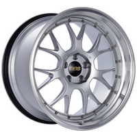 BBS LM-R 19x8.5 5x114.3 ET43 Diamond Silver Center Diamond Cut Lip Wheel - 82mm PFS Required