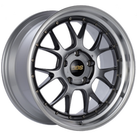 BBS LM-R 20x10 5x120 ET18 Diamond Black Center Diamond Cut Lip Wheel -82mm PFS/Clip Required