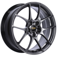 BBS RF 17x7.5 5x100 ET48 Diamond Black Wheel -70mm PFS/Clip Required