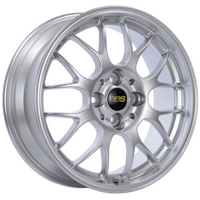 BBS RG-R 19x8.5 5x120 ET32 Diamond Silver Wheel -82mm PFS/Clip Required