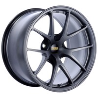 BBS RI-A 18x9.5 5x114.3 ET22 Matte Graphite Wheel -82mm PFS/Clip Required