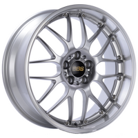 BBS RS-GT 18x8 5x112 ET35 Diamond Silver Center Diamond Cut Lip Wheel - 82mm PFS Required