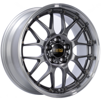 BBS RS-GT 19x8.5 5x114.3 ET30 Diamond Black Center Diamond Cut Lip Wheel -82mm PFS/Clip Required