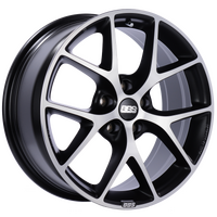 BBS SR 18x8 5x114.3 ET40 Satin Black Diamond Cut Face Wheel -82mm PFS/Clip Required