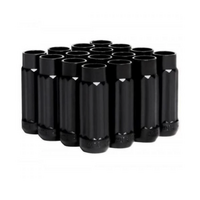 BLOX Racing 12-Sided P17 Tuner Lug Nuts 12x1.25 - Black Steel - Set of 16