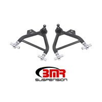 BMR 79-93 Mustang Lower A-Arms (Coilover Only) w/ Adj. Rod End Tall Ball Joint - Black Hammertone