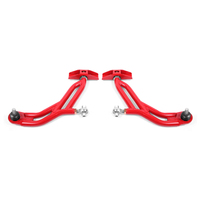 BMR 10-14 Ford Mustang Adj. Lower A-Arms w/ Delrin/Rod End / 18mm Tall Ball Joint - Red