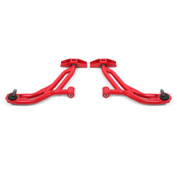 BMR 10-14 Ford Mustang / Shelby GT500 Non-Adj. Lower A-Arms (Poly/Delrin) - Red