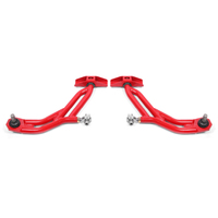 BMR 10-14 Ford Mustang Adj. Lower A-Arms Delrin/Rod End w/ 19mm STD. Ball Joint - Red