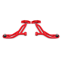 BMR 10-14 Ford Mustang Non-Adj. Lower A-Arms Delrin/Rod End w/ 19mm Tall Ball Joint - Red