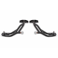 BMR 10-14 Ford Mustang Adj. Lower A-Arms w/ Delrin/Rod End / 19mm Tall Ball Joint - Black Hammertone