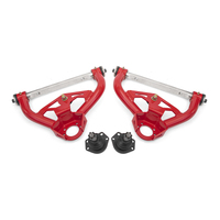 BMR 78-87 GM G-Body Non-Adjustable Upper A-Arms Delrin Std Ball Joint - Red