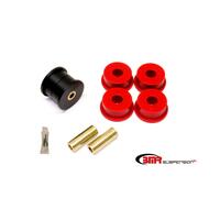 BMR 12-15 5th Gen Camaro Differential Mount Bushing Kit (Poly/Delrin Combo) - Black/Red