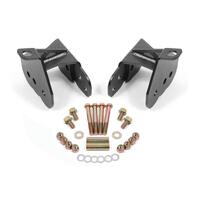 BMR 64-72 Chevy Chevelle Rear Control Arm Relocation Brackets - Black Hammertone