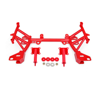 BMR 93-02 4th Gen F-Body K-member Low Mount Turbo LS1 Motor Mounts Standard Rack Mounts - Red