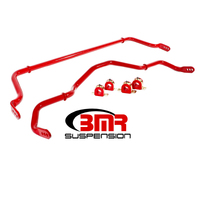 BMR 16-17 6th Gen Camaro Front & Rear Sway Bar Kit w/ Bushings - Red