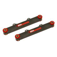 BMR 10-15 5th Gen Camaro Rear Non-Adj. Toe Rods (Polyurethane) - Black Hammertone