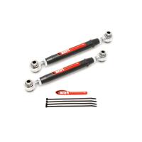 BMR 10-15 5th Gen Camaro Rear Adj. Rod Ends Toe Rods - Black Hammertone