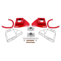 BMR Suspension 82-92 Chevy Camaro Caster/Camber Plates w/ Lockout Plates - Red