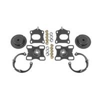 BMR 11- 14 Ford Mustang / Shelby GT500 Caster Camber Plates - Black Hammertone