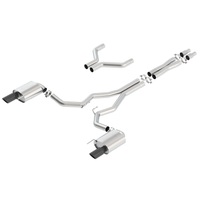 Borla Atak Cat-Back 15-17 Ford Mustang GT 5.0L V8 MT/AT 3in pipe 4in Black Chrome Tips