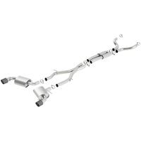 Borla 16-17 Chevy Camaro 6.2L 4.5in Carbon Fiber Tips Single Split Exit S-Type Catback Exhaust