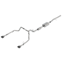 Borla 19 Chevrolet Silverado/GMC Sierra 1500 6.2L SS (S-Type) Catback Exhaust - Black Chrome Tips