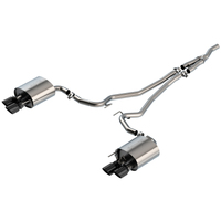 Borla 19-20 Ford Mustang Ecoboost 2.3L 2.25in S-type Exhaust w/ Valves - Black Chrome Tips