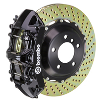 Brembo 04-10 5-Series (Excl. xDrive/M5) Front GT BBK 6 Piston Cast 380x32 2pc Rotor Drilled-Black