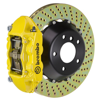 Brembo 11-18 Cayenne Turbo Rear GT BBK 4 Piston Cast 380x28 2pc Rotor Drilled- Yellow