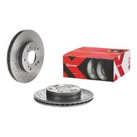 Brembo 02-06 Acura RSX/04-11 Honda Civic/11-15 CR-Z Front Premium Xtra Cross Drilled UV Coated Rotor