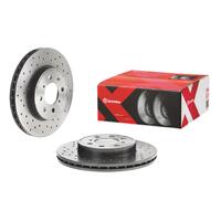 Brembo 90-01 Acura Integra/90-05 Honda Civic Front Premium Xtra Cross Drilled UV Coated Rotor